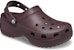 (W) Crocs Classic Platform Clogs 'Dark Cherry' Lelabah Hitam 206750-6WD