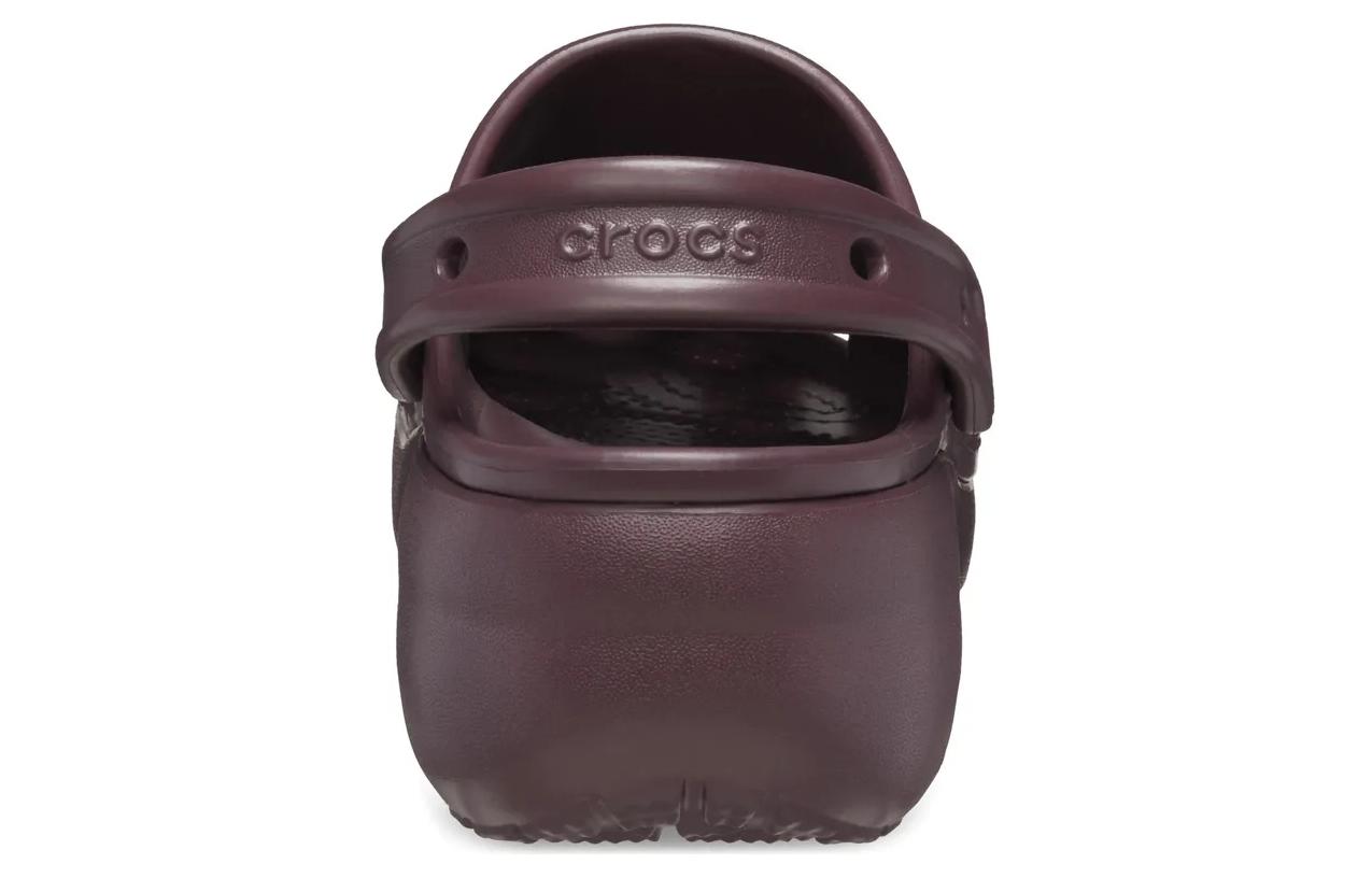 Shop (W) Crocs Classic Platform Clogs 'Dark Cherry' Ceri Gelap 206750-6WD