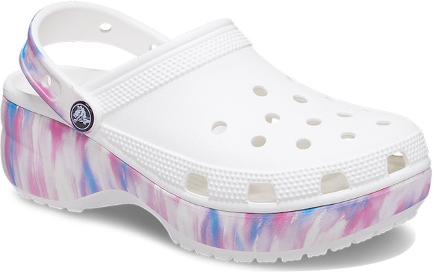(W) Crocs Classic Platform Dream Clog 'Putih Ungu' 207580-94S Lookbook (W) Crocs Classic Platform Dream Clog 'Putih Ungu' 207580-94S
