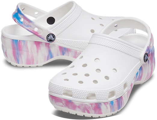 (W) Crocs Classic Platform Dream Clog 'Putih Ungu' 207580-94S Shop (W) Crocs Classic Platform Dream Clog 'Putih Ungu' 207580-94S