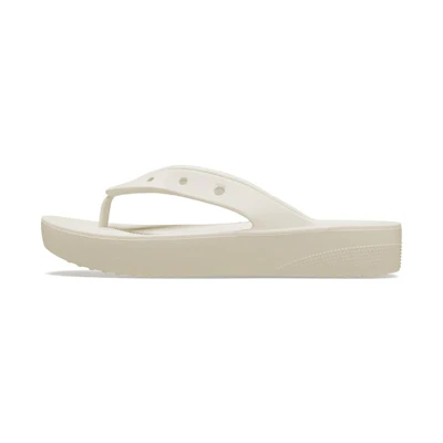 (W) Crocs Classic Platform Flip (Beige)