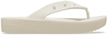 (W) Crocs Classic Platform Flip (Beige) - Selipar Crocs Platform Klasik (Beige) 207714-2Y2