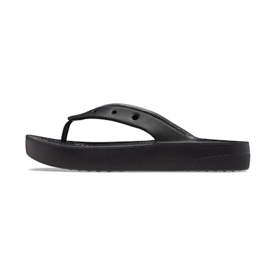 (W) Crocs Classic Platform Flip 'Black'