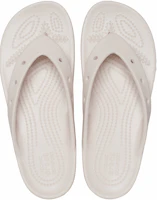Shop Crocs卡樂趣 經典雲朵女性人字拖鞋 女款 石英粉