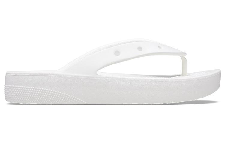 Order (W) Crocs 经典增高人字拖鞋 '白色' 207714-100