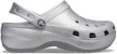 (W) Crocs Classic Platform Glitter Clog 'Silver' - Kasut Crocs Platform Glitter 'Perak' 207241-040