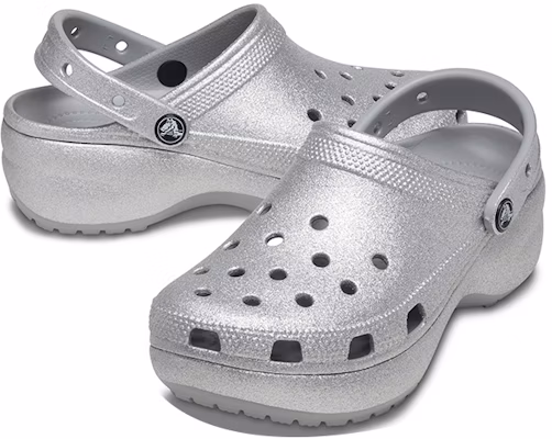 (W) Crocs经典平台闪光拖鞋'银色' 207241-040 Shop (W) Crocs经典平台闪光拖鞋'银色' 207241-040