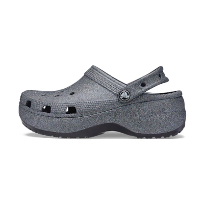 (W) Crocs Classic Platform Glitter II Clog 'Black'