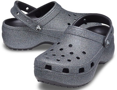 (W) Crocs Classic Platform Glitter II Clog 'Hitam' 207770-001 Details for (W) Crocs Classic Platform Glitter II Clog 'Hitam' 207770-001