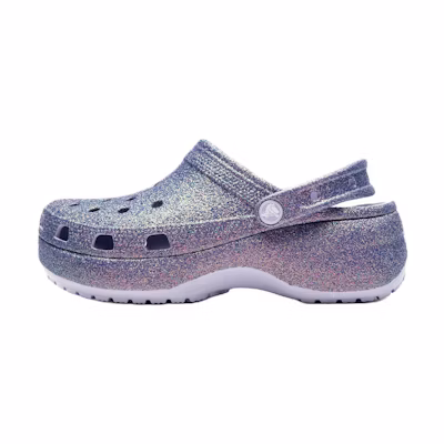 (W) Crocs Classic Platform Irid Glitter Clog