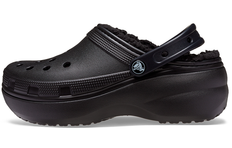 (Women) Crocs Classic Platform Lined Clog 'Black' 207938-001
