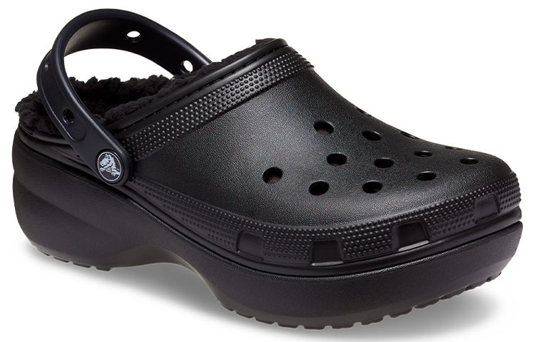 Shop (W) Crocs经典加底保暖拖鞋'黑色' 207938-001