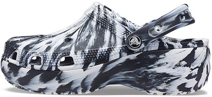 (Women) Crocs Classic Platform Marbled Clog 'Black White' 207176-066 (Women) Crocs Classic Platform Marbled Clog 'Black White' 207176-066