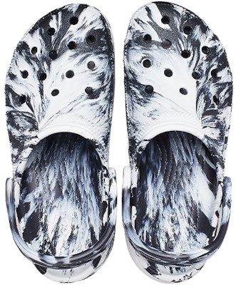 (W) Crocs Classic Platform Marbled Clog 'Hitam Putih' 207176-066 Shop (W) Crocs Classic Platform Marbled Clog 'Hitam Putih' 207176-066