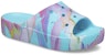 (W) Crocs Classic Platform Palm Cetakan Slide 'Biru Pelbagai-Warna' 208607-4NQ