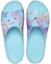 Shop (W) Crocs Classic Platform Palm Cetakan Slide 'Biru Pelbagai-Warna' 208607-4NQ