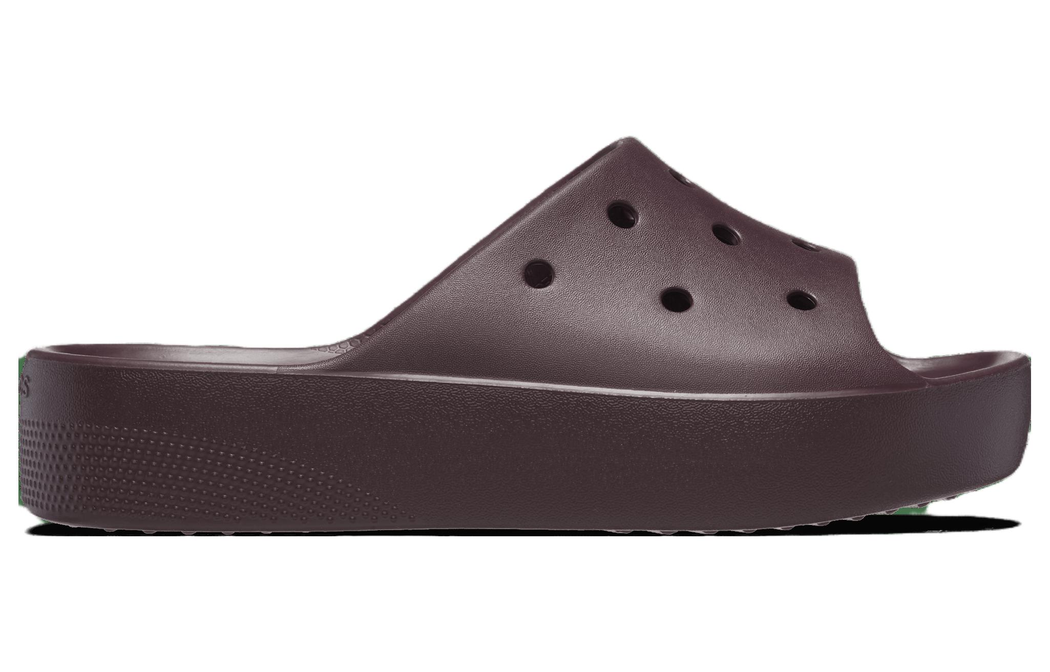 Order (Women) Crocs Classic Platform Slides 'Dark Cherry' 208180-6WD