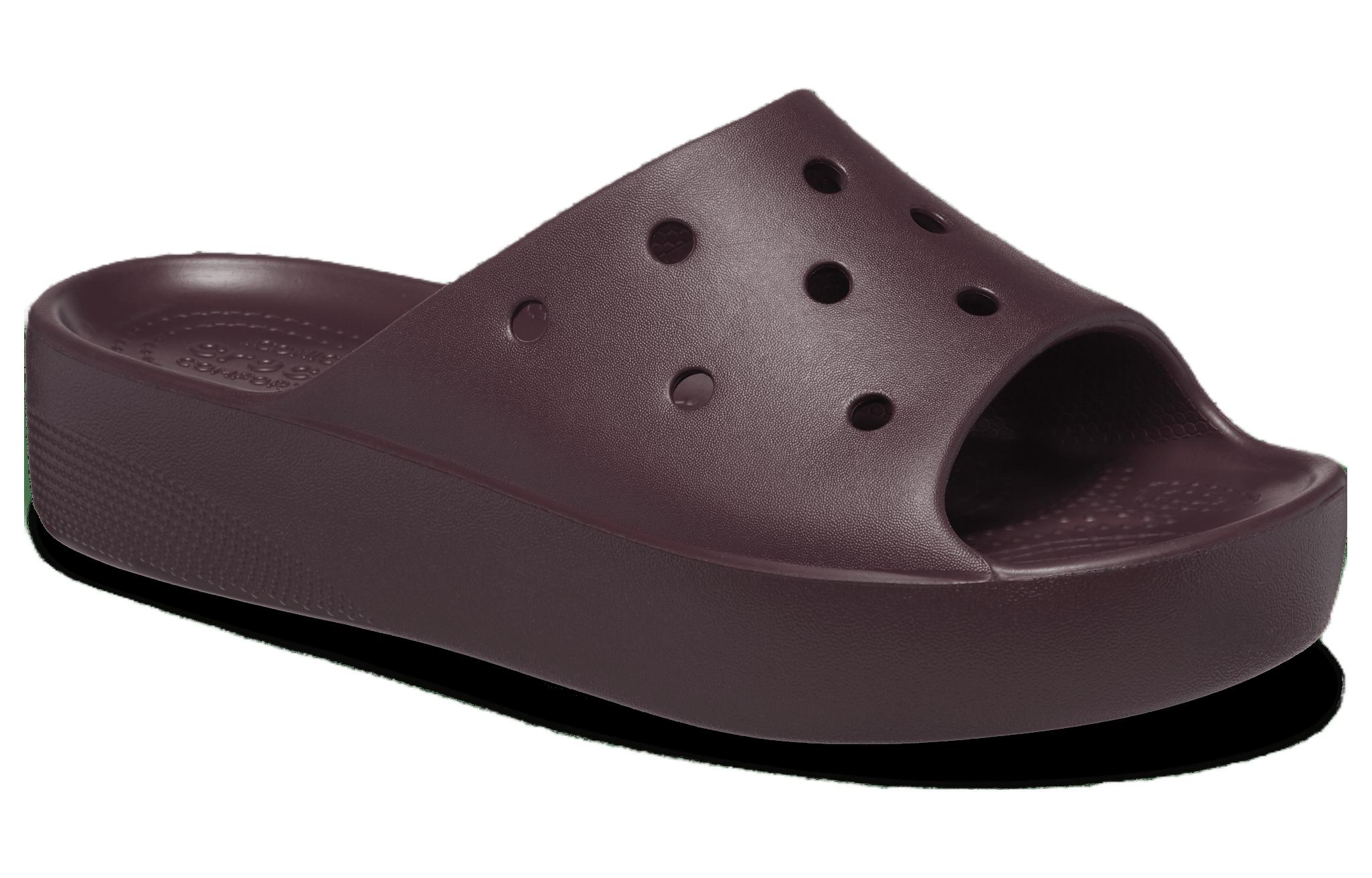 Lookbook (Women) Crocs Classic Platform Slides 'Dark Cherry' 208180-6WD