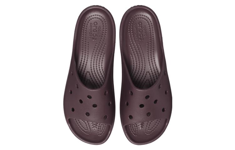 Shop (Women) Crocs Classic Platform Slides 'Dark Cherry' 208180-6WD