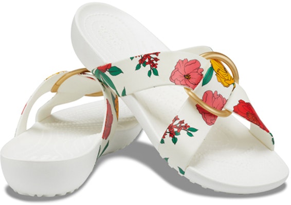 (W) Sandal Crocs Klasik 'Floral Putih' 206434-97E Shop (W) Sandal Crocs Klasik 'Floral Putih' 206434-97E