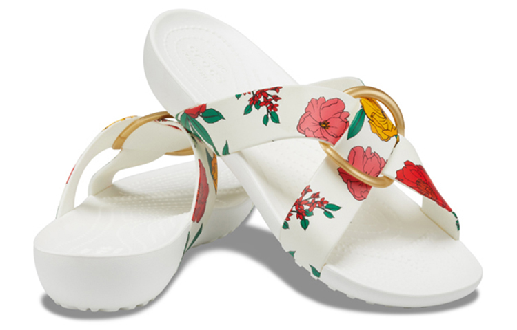 Shop (Women) Crocs Classic Sandal 'Floral White' 206434-97E