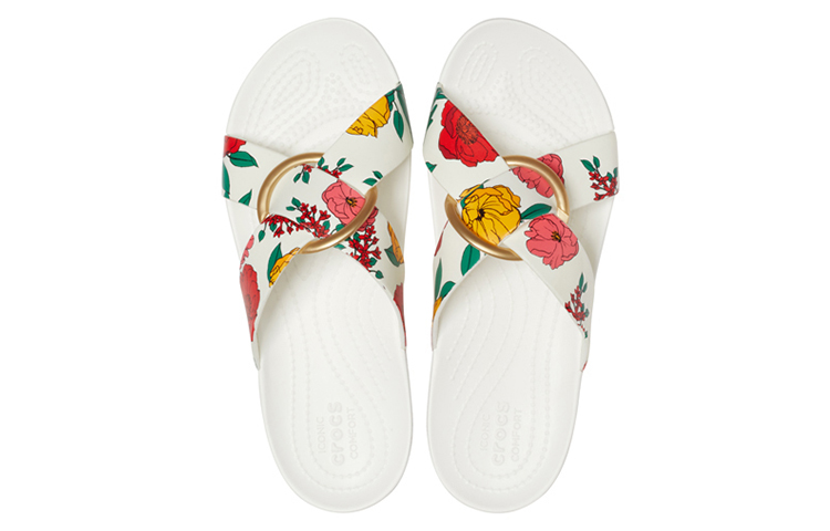 Purchase (Women) Crocs Classic Sandal 'Floral White' 206434-97E