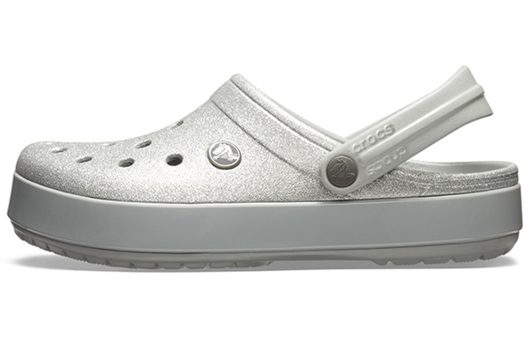 (Women) Crocs Classic Sandal 'Shiny Silver Grey' 205419-040