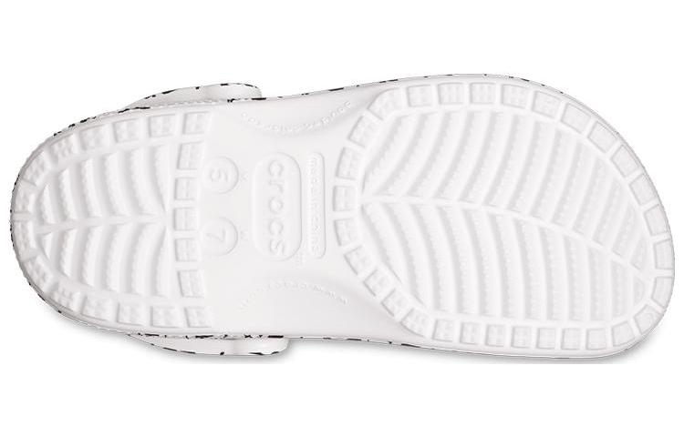(W) Crocs Classic Skull Print Clogs 'White Black' 圖 7