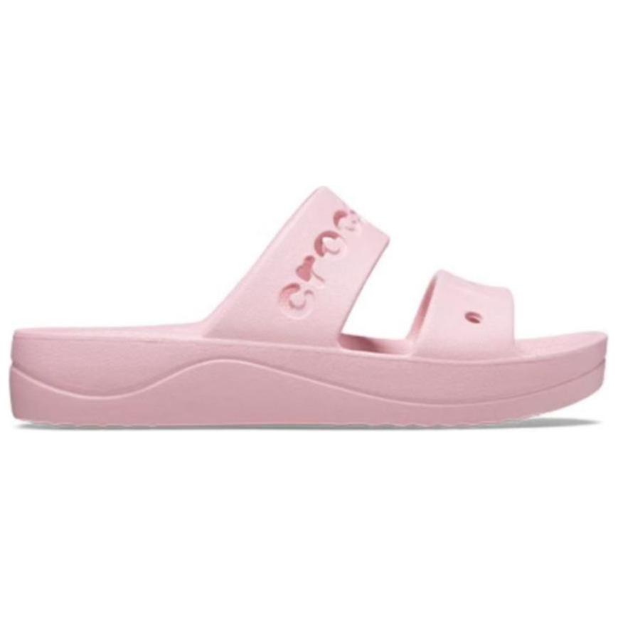 Shop Crocs卡骆驰 舒適 一字拖鞋 女款 粉紅色