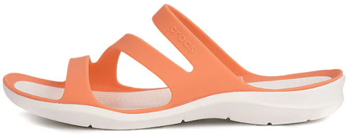 (Women) Crocs Classic Slide 'White Orange' 203998-82Q (Women) Crocs Classic Slide 'White Orange' 203998-82Q