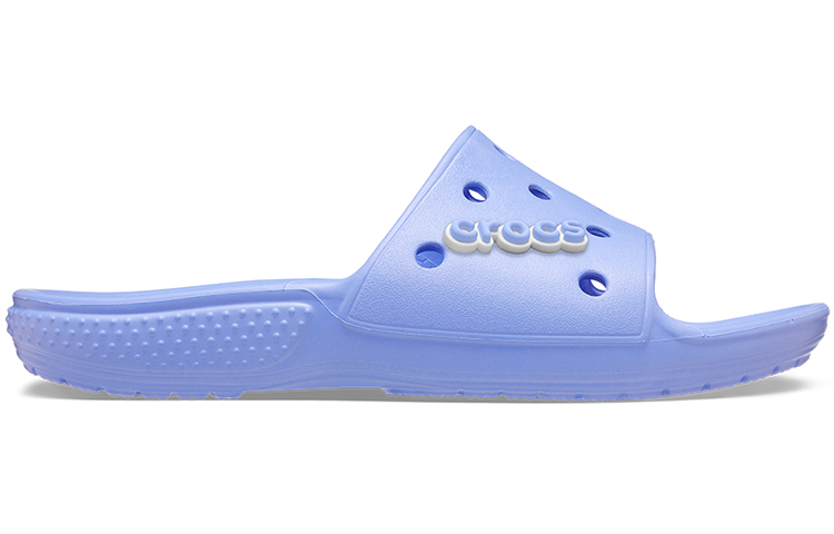 Order Crocs卡駱馳 經典涼拖一字平底拖鞋 男女同款 水晶紫