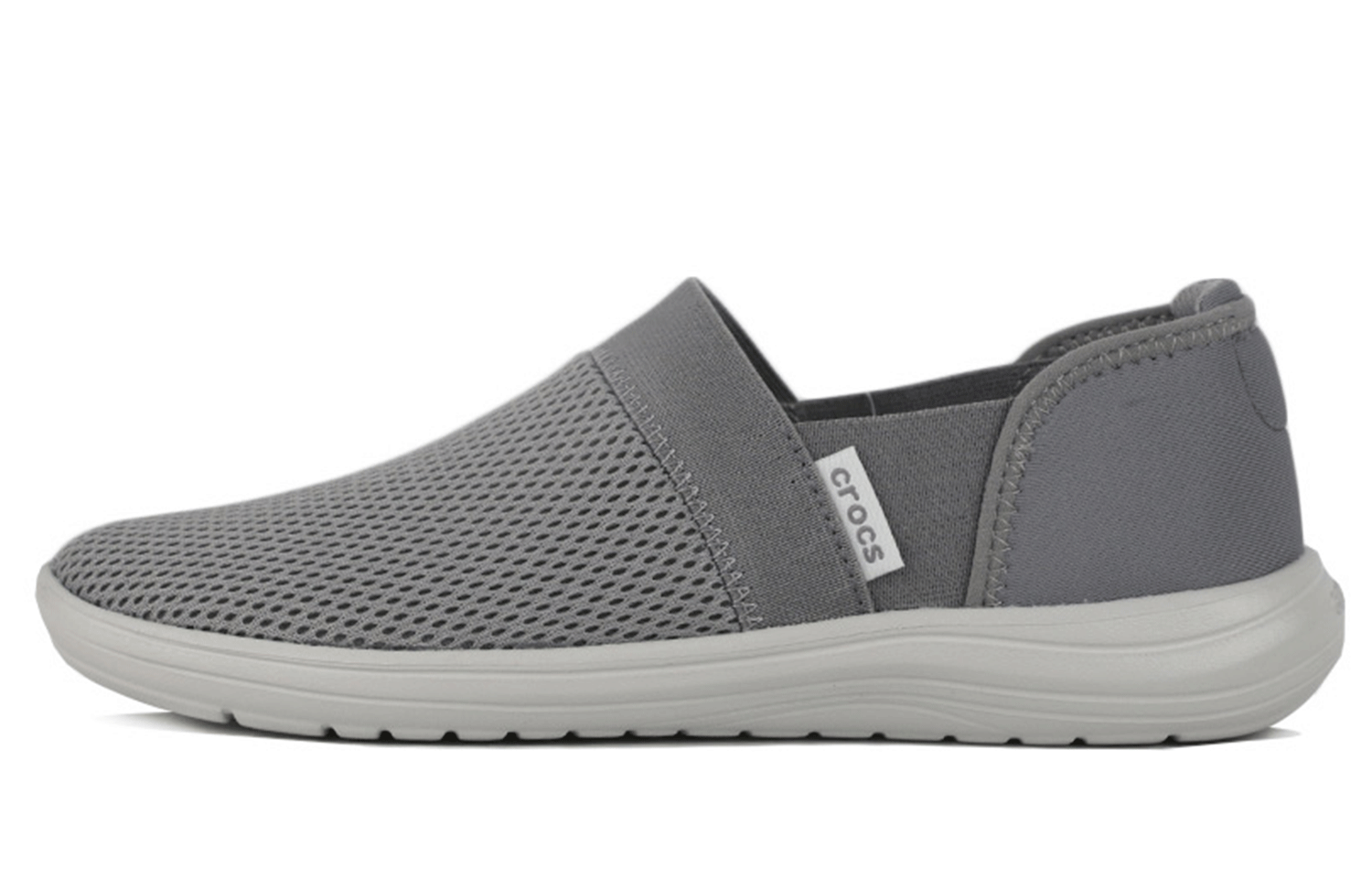 (Women) Crocs Classic Slip-On 'Grey Mesh Stripe' 206356-06J