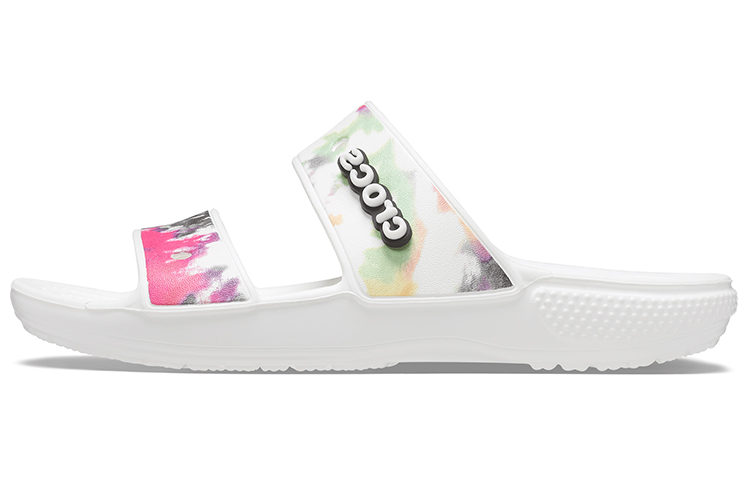(Women) Crocs Classic Tie-dye Graphic Sandal 'Black Green' 207283-94S
