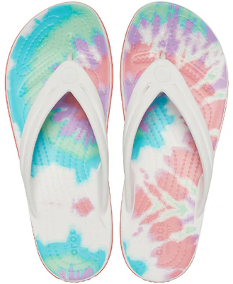 (W) クロックス クラシック タイダイ柄スライド (マルチカラー) 206988-6SN Shop (W) クロックス クラシック タイダイ柄スライド (マルチカラー) 206988-6SN