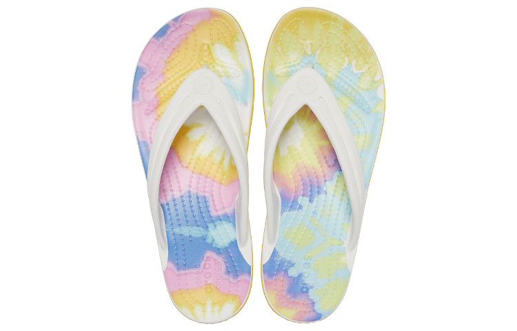 Shop (W) クロックス クラシック タイダイ スライド (白) 206988-94S