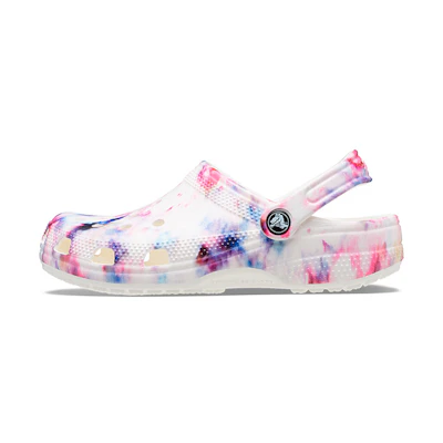 (W) Crocs Classic Tie Dye Graphic Clog 'Garnet & Multi'
