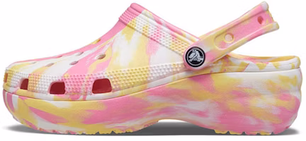 (Women) Crocs Clog Classic Large clouds Outdoor Sports Sandals Pink Yellow 207176-6SO (Women) Crocs Clog Classic Large clouds Outdoor Sports Sandals Pink Yellow 207176-6SO