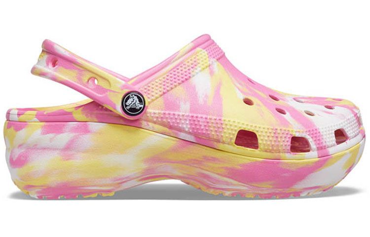 Order (W) Crocs Clog Classic Grote Wolken Outdoor Sports Sandalen Roze Geel 207176-6SO
