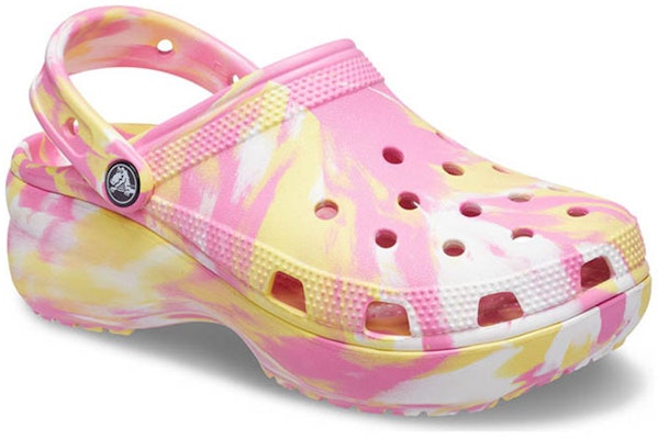 (Women) Crocs Clog Classic Large clouds Outdoor Sports Sandals Pink Yellow 207176-6SO Lookbook (Women) Crocs Clog Classic Large clouds Outdoor Sports Sandals Pink Yellow 207176-6SO