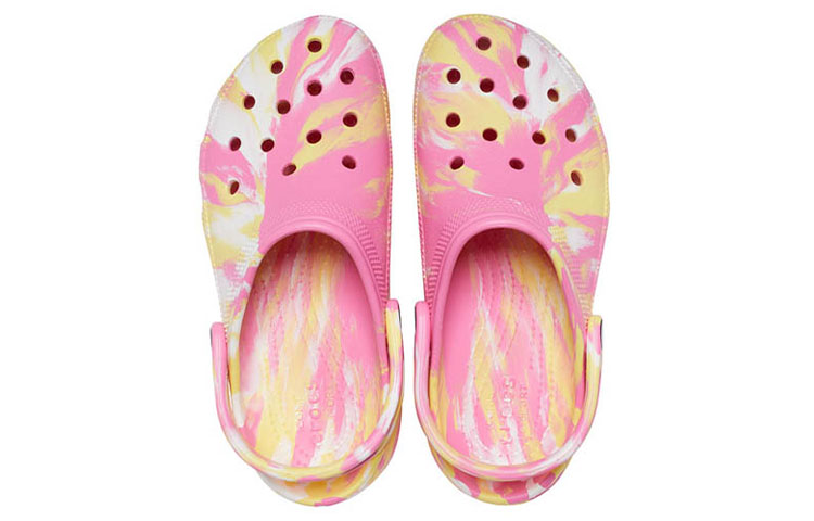 Shop (W) Crocs Clog Classic Grote Wolken Outdoor Sports Sandalen Roze Geel 207176-6SO