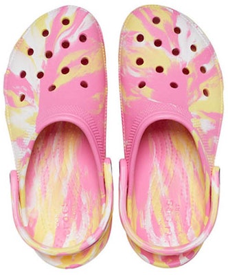 (Women) Crocs Clog Classic Large clouds Outdoor Sports Sandals Pink Yellow 207176-6SO Shop (Women) Crocs Clog Classic Large clouds Outdoor Sports Sandals Pink Yellow 207176-6SO