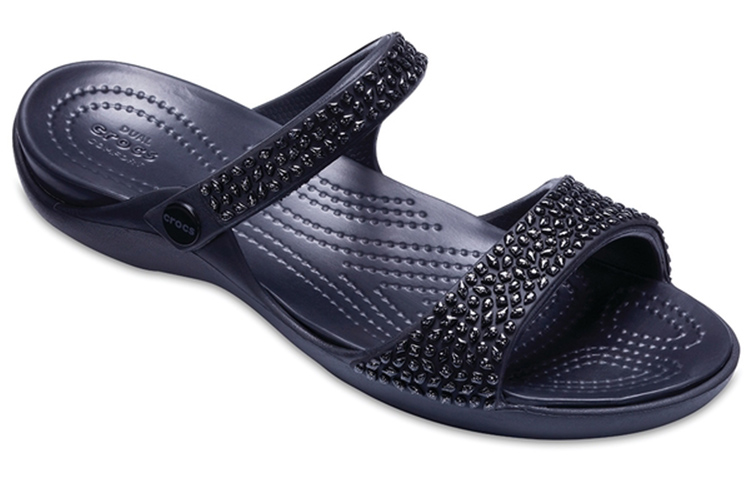Lookbook (W) Crocs 舒适运动拖鞋 '海军蓝水钻' 205102-060