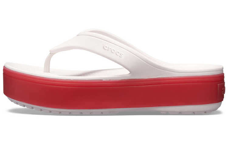 (Women) Crocs Comfort Thick Sole Casual Flip-Flop 'Chili Red' 205681-6QB