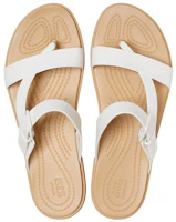 Purchase (Women) Crocs Cozy Lightweight Sports Slippers White Brown 206108-1CQ