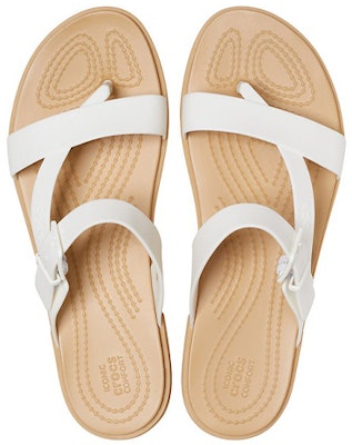 Crocs 特萝莉度假風 舒適輕便運動拖鞋 女款 白棕色 Purchase Crocs 特萝莉度假風 舒適輕便運動拖鞋 女款 白棕色