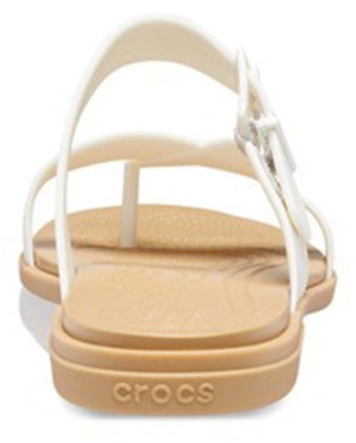 Crocs 特萝莉度假風 舒適輕便運動拖鞋 女款 白棕色 Details for Crocs 特萝莉度假風 舒適輕便運動拖鞋 女款 白棕色