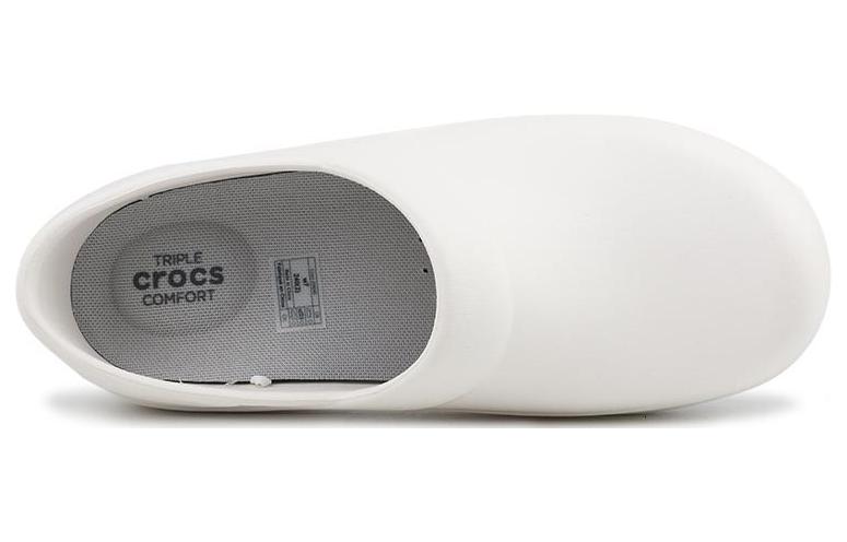 Lookbook (W) Crocs Gezellig Dikke Zool Witte Sandalen 204045-100