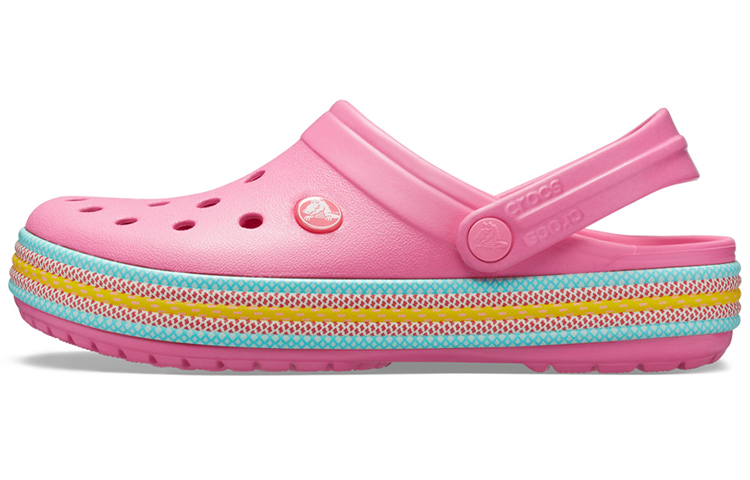 (Women) Crocs Crocband Beach Pink Sandals 205889-669