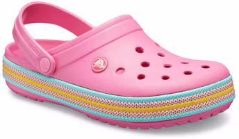 Lookbook Crocs Crocband 沙灘洞洞涼鞋 女款 粉色