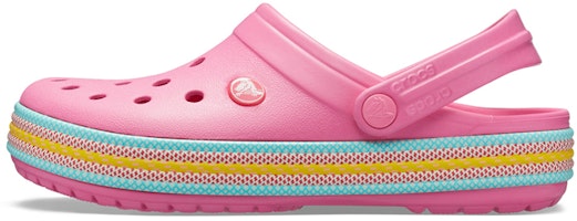 (Women) Crocs Crocband Beach Pink Sandals 205889-669 (Women) Crocs Crocband Beach Pink Sandals 205889-669